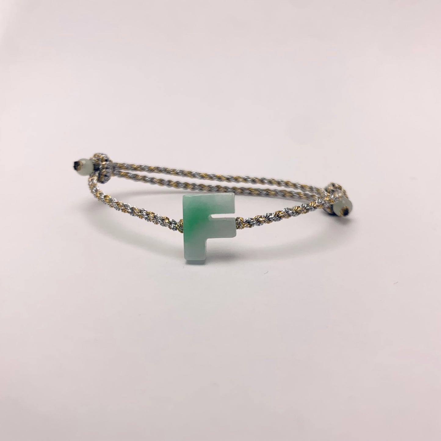 243151934英文字母手繩F🔠天然緬甸翡翠 #溢翠字母系列