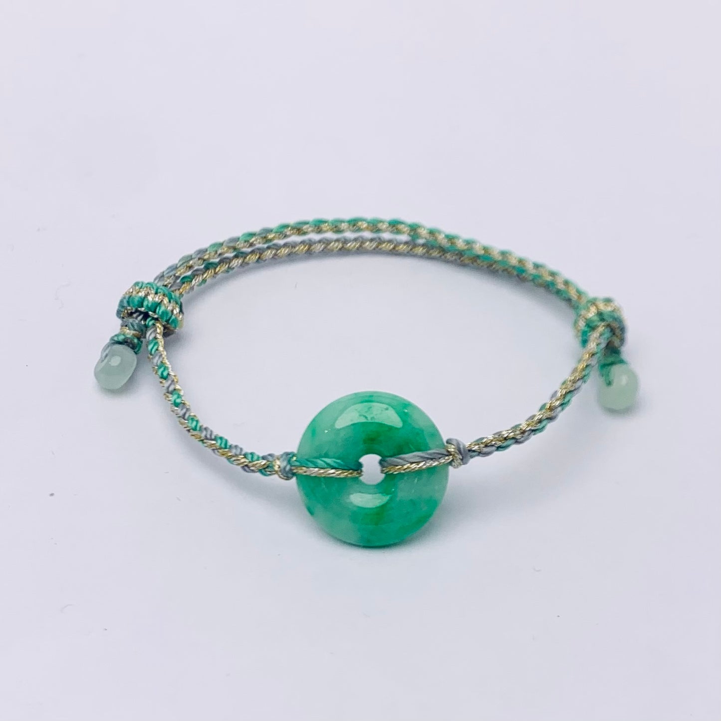 🟢天然緬甸翡翠甜甜圈平安扣🍩配溢翠手繩🪢貨品編號:C243171504Y