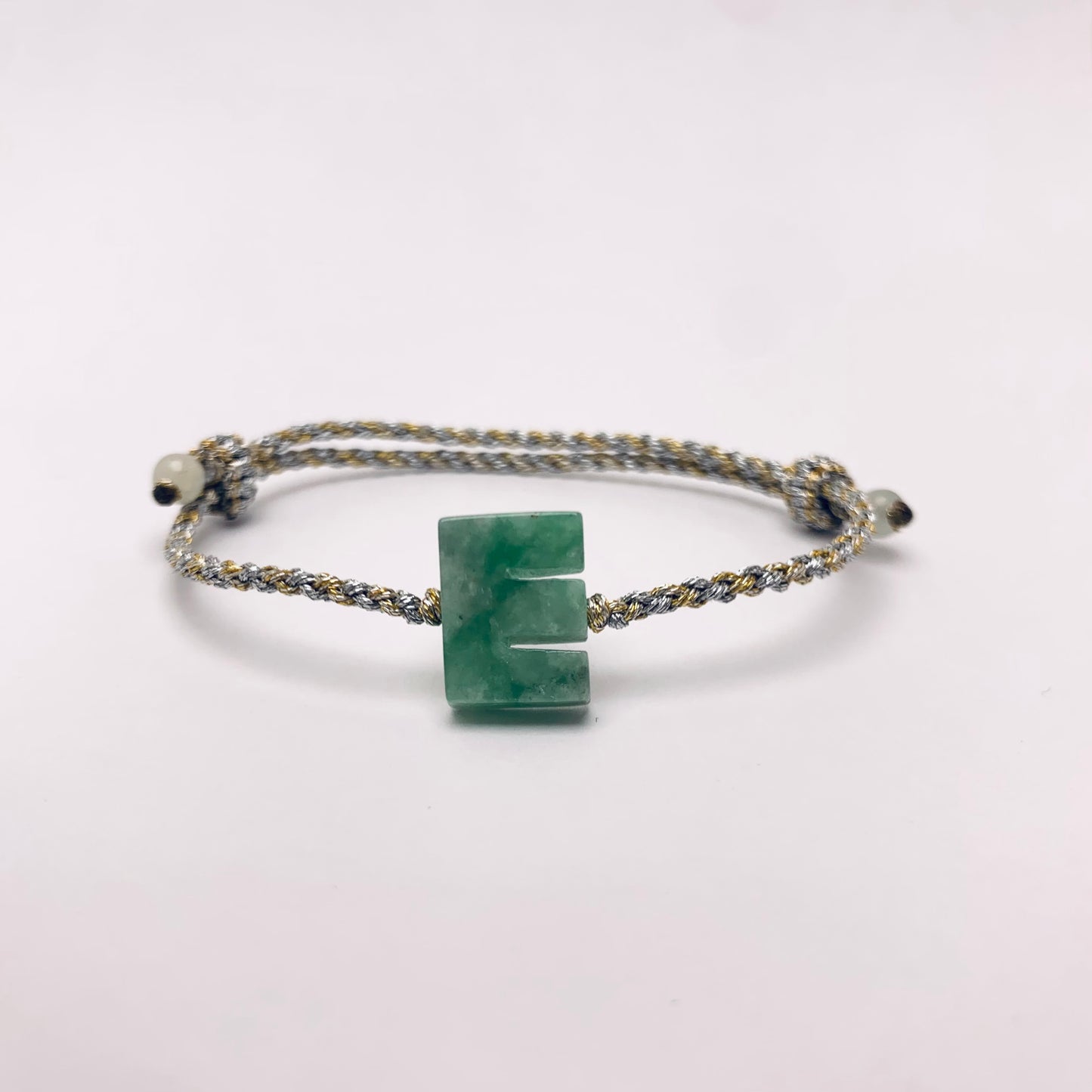 243151925英文字母手繩E🔠天然緬甸翡翠 #溢翠字母系列