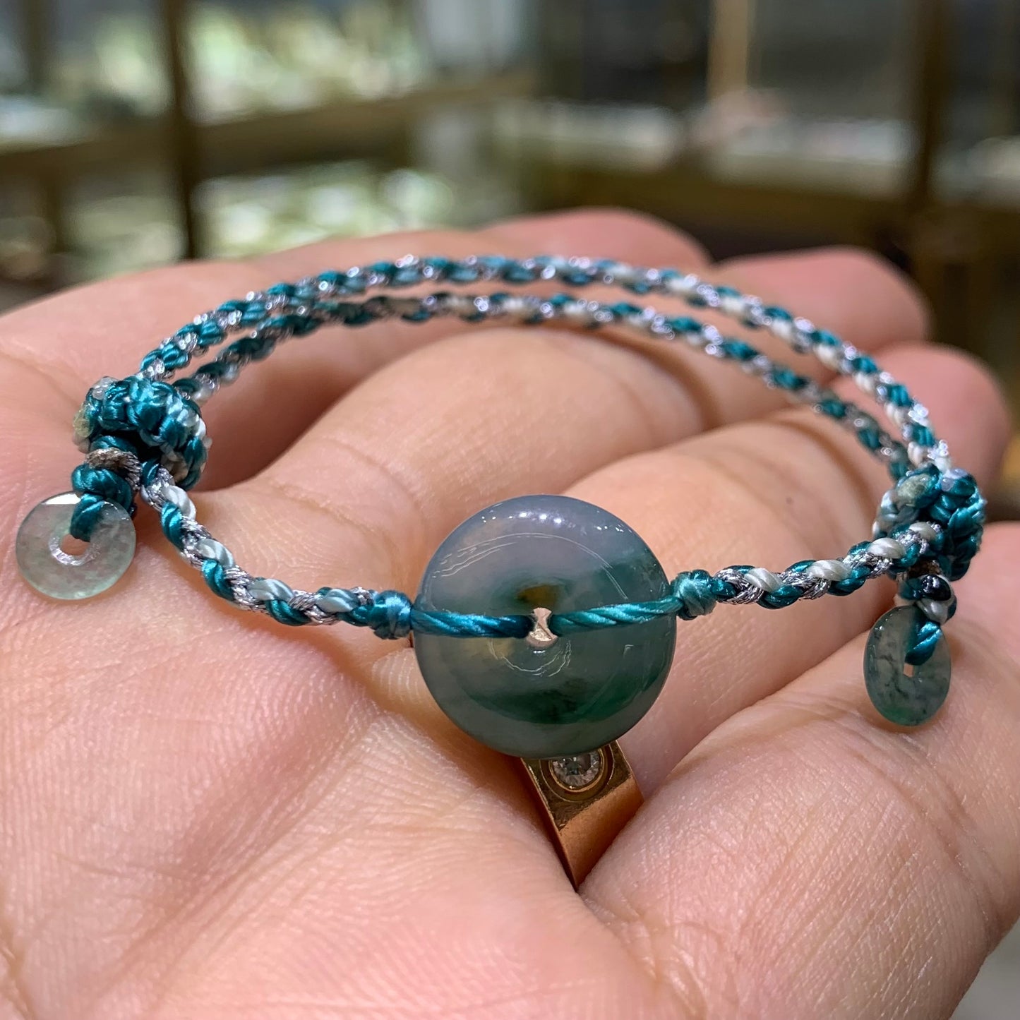 🧚🏻天然緬甸翡翠*冰飄翠花平安扣🍩配溢翠手繩系列🪢貨品編號:C248231226