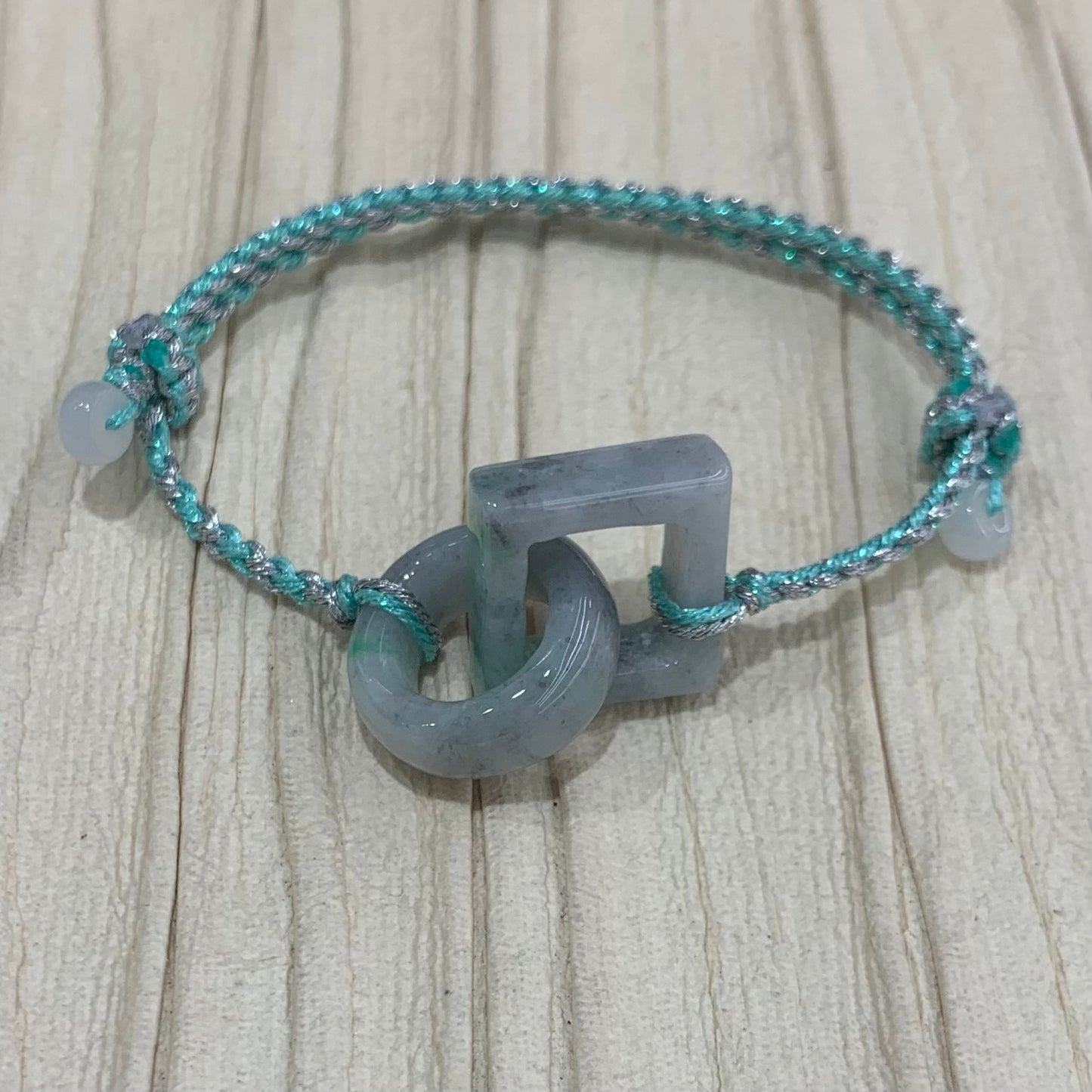 ✨天然緬甸冰種烏雞方圓翡翠*雙環平安扣🔗貨品編號:TA248231530