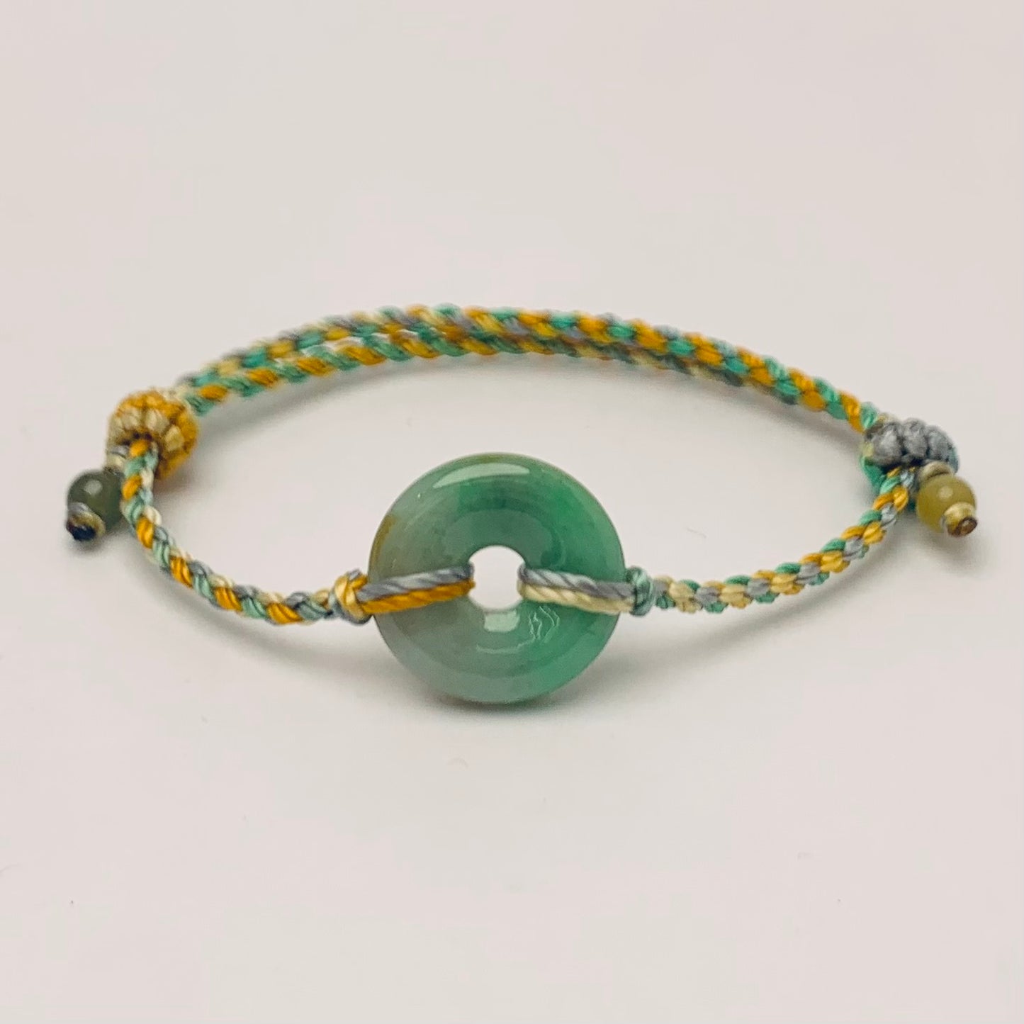 C243171539Y🟢天然緬甸翡翠甜甜圈平安扣🍩配溢翠手繩