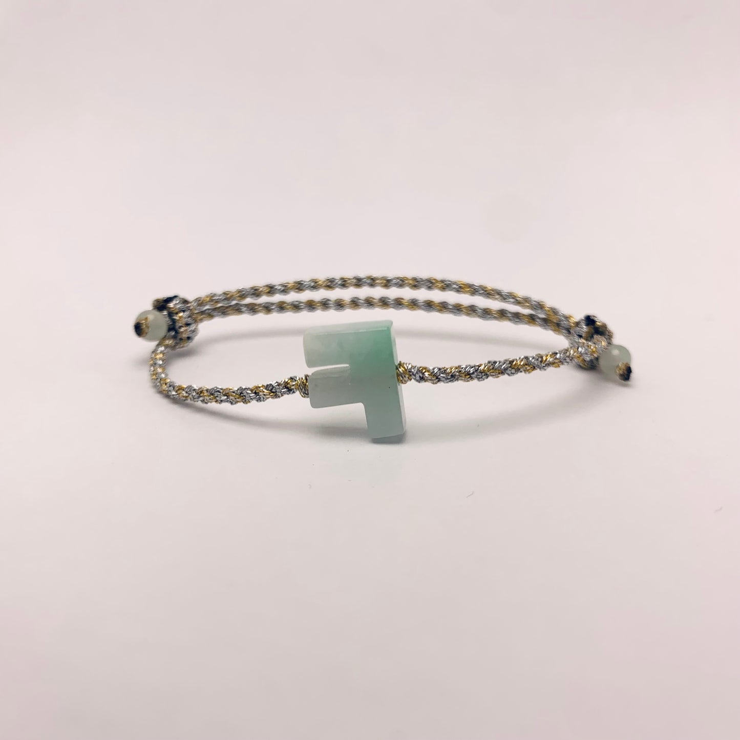 243151934英文字母手繩F🔠天然緬甸翡翠 #溢翠字母系列