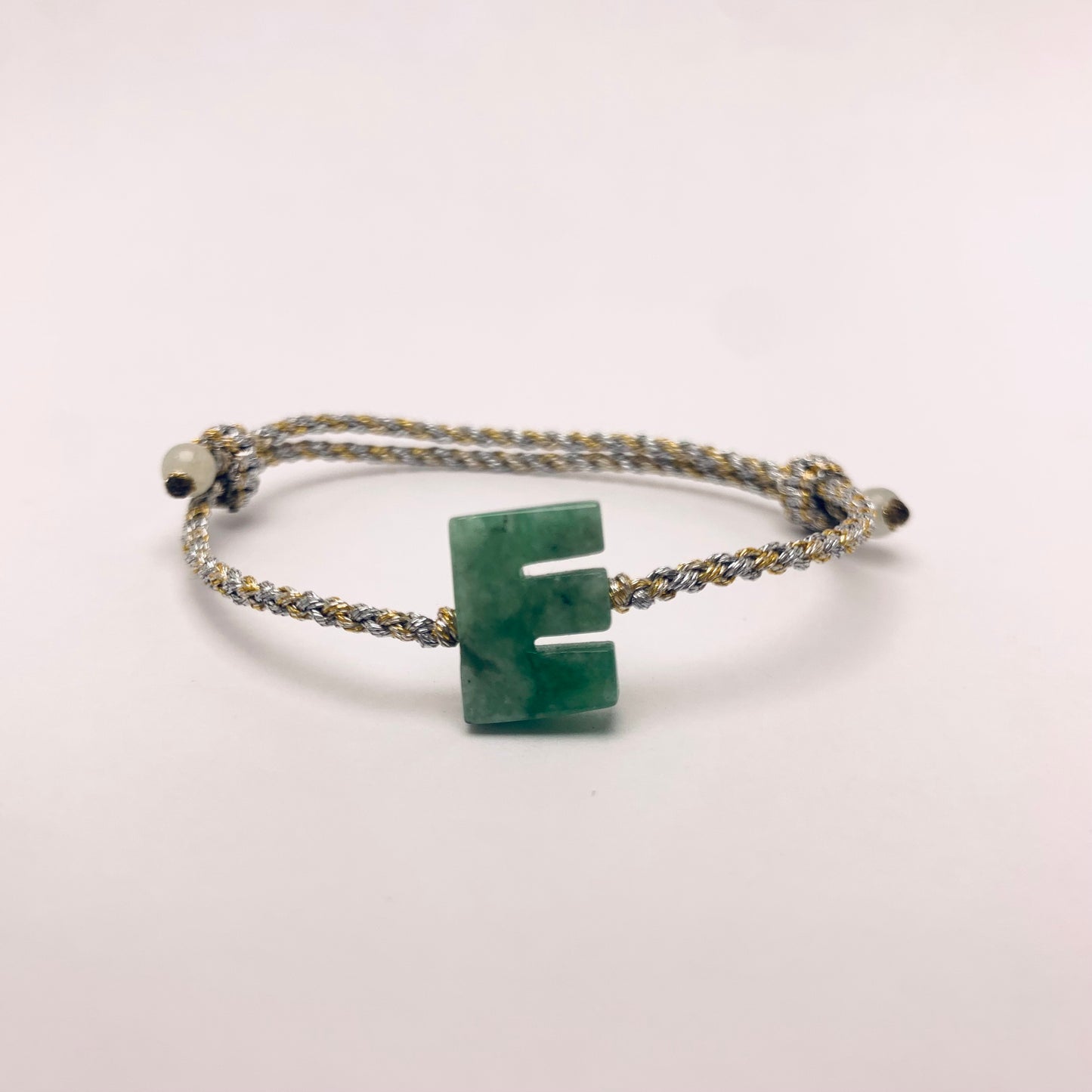 243151925英文字母手繩E🔠天然緬甸翡翠 #溢翠字母系列