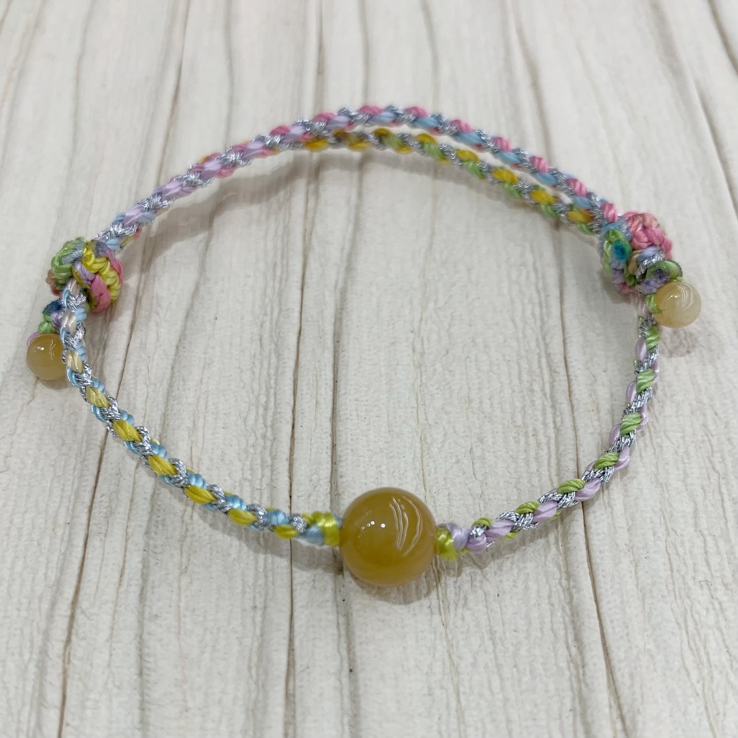 🍯天然緬甸老坑糯種蜜糖黃翡翠🍯配溢翠手繩🪢貨品編號:X248261530