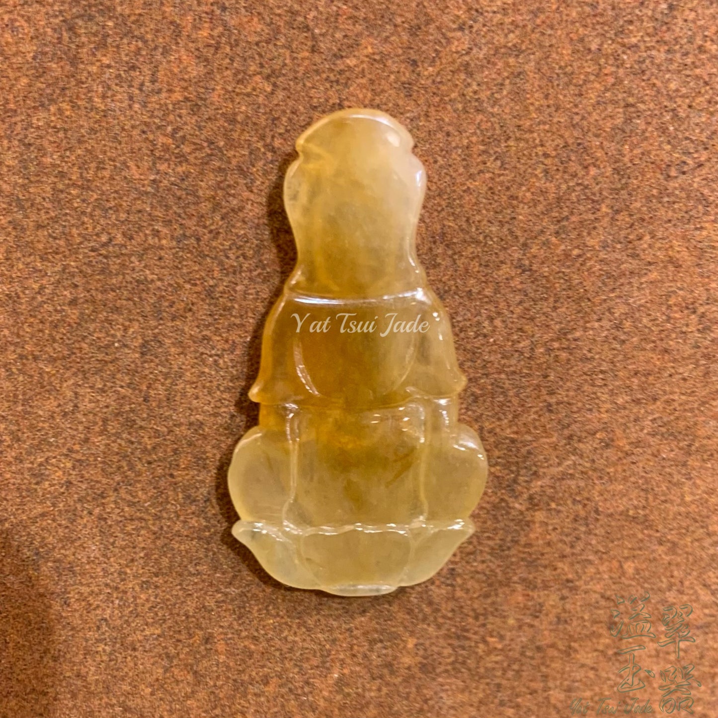 天然緬甸翡翠玉石✨金翡玉觀音🥰221231340