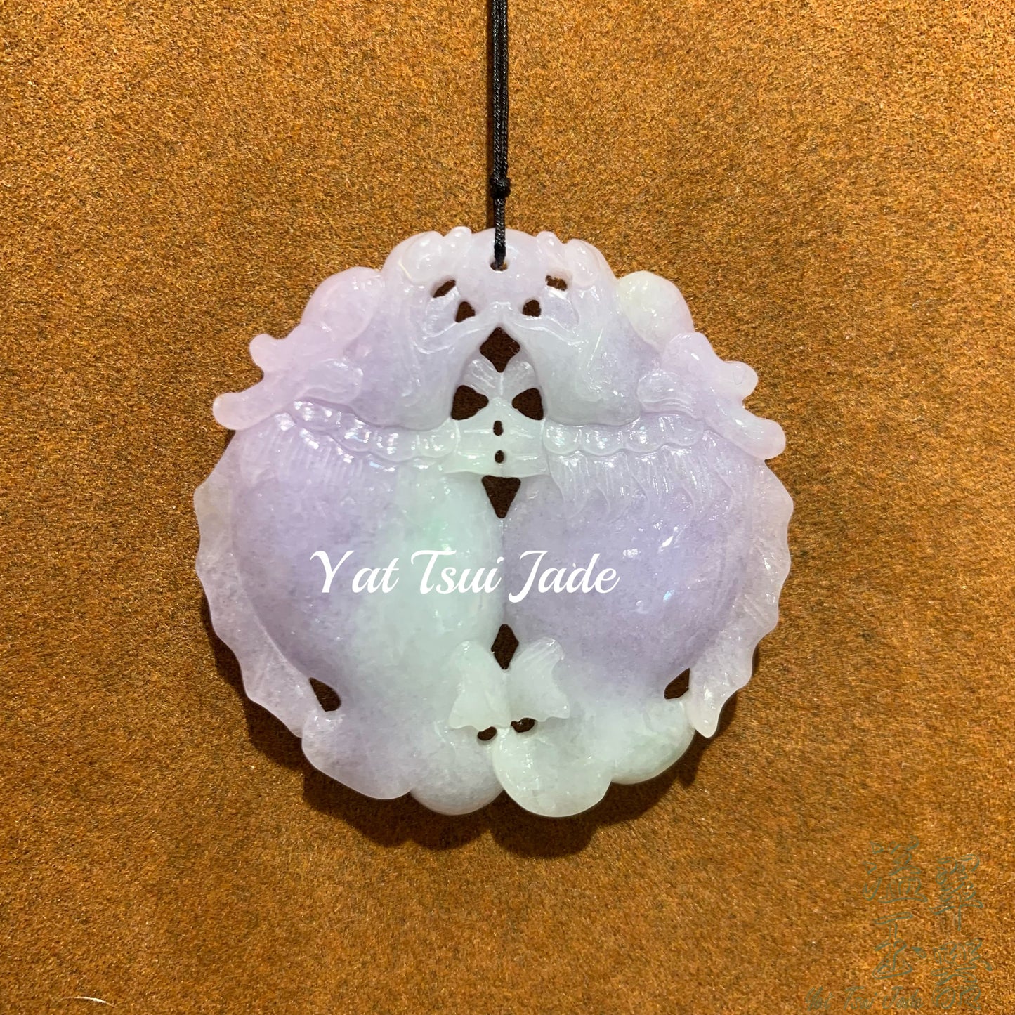 天然緬甸翡翠玉石🔥分色春彩雙龍魚23213415