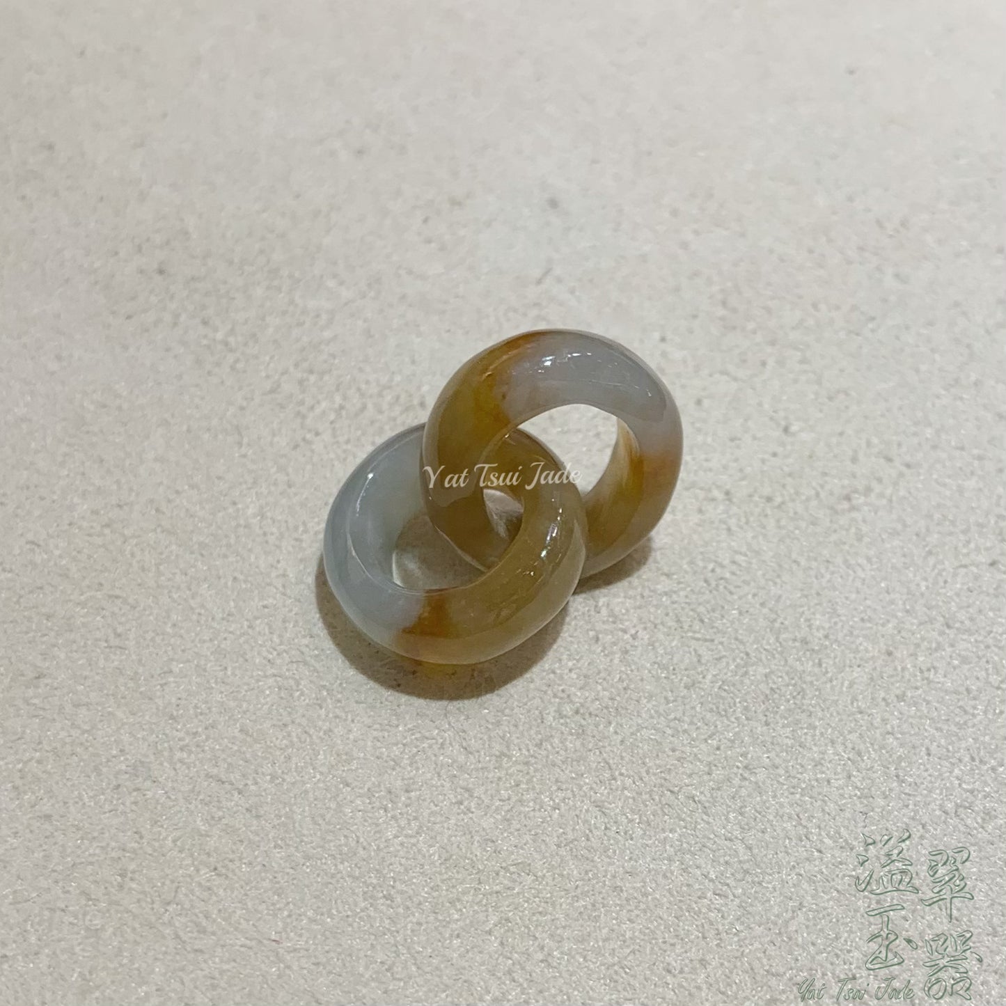 🌞天然緬甸玉石「招財黃翡翠」雙環平安扣系列⛓