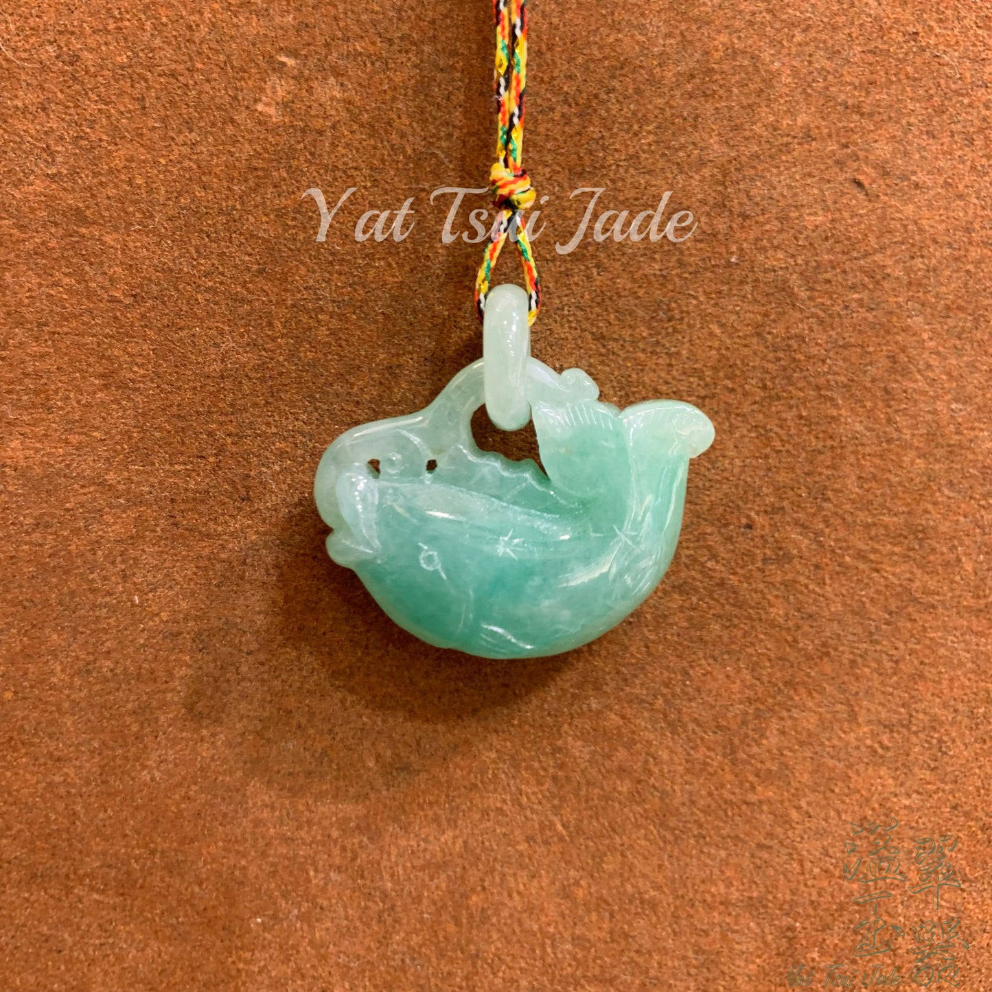 🔥天然緬甸翡翠翠綠玉石「翠綠玉有魚」🔥221224508