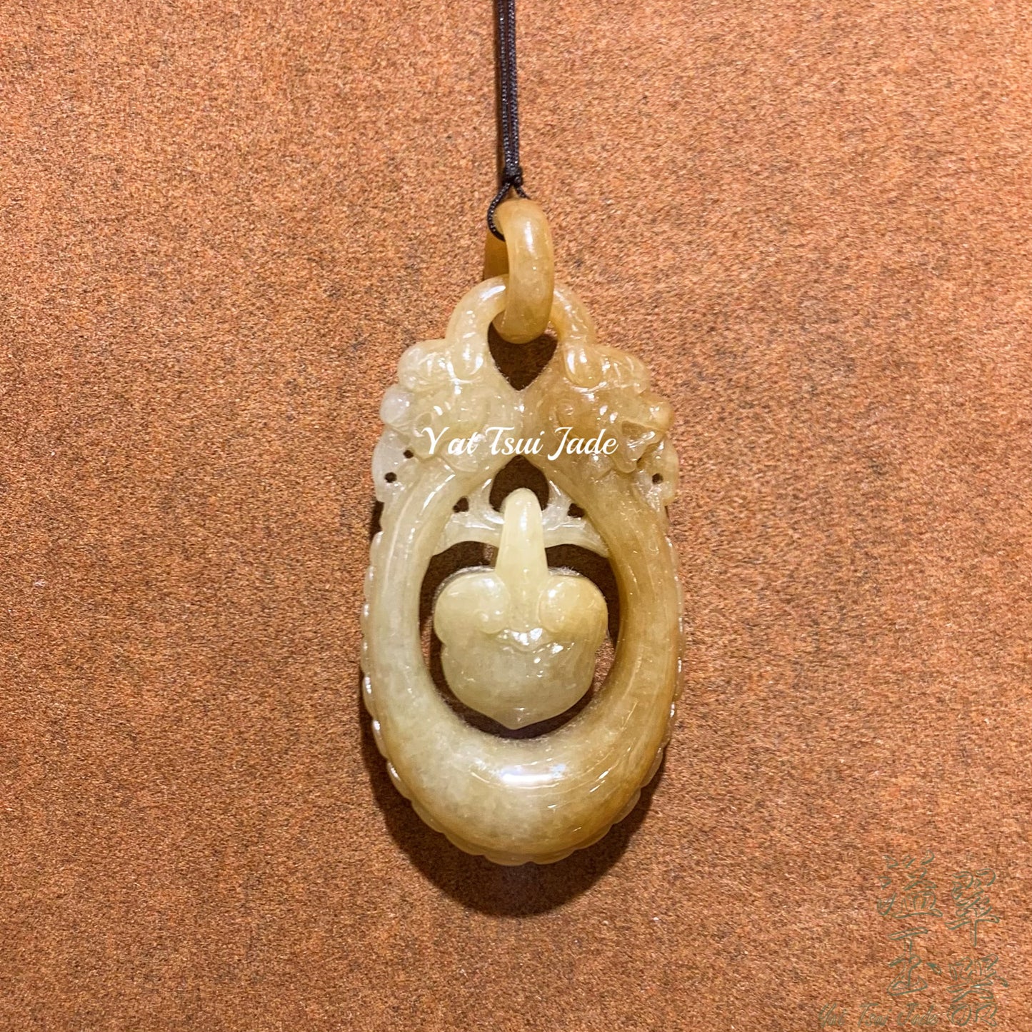 天然緬甸玉石✨翡黃雙龍如意出環件百看不厭😍A23222422