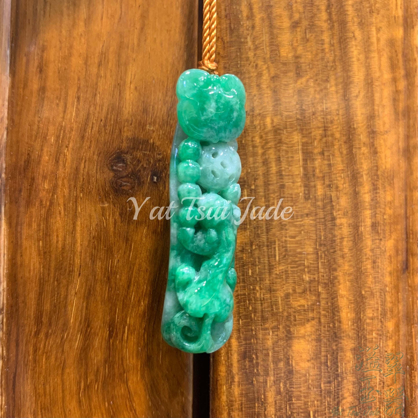 天然緬甸翡翠(玉如意金錢貔貅)H221013438