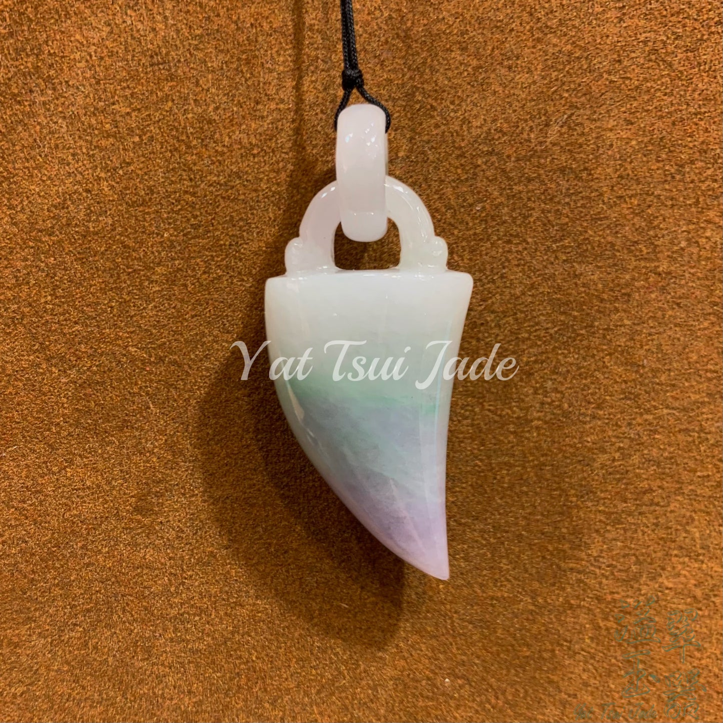 🔥天然緬甸翡翠玉石🔥 ✨ 貓水春彩出環玉虎牙✨A221217439