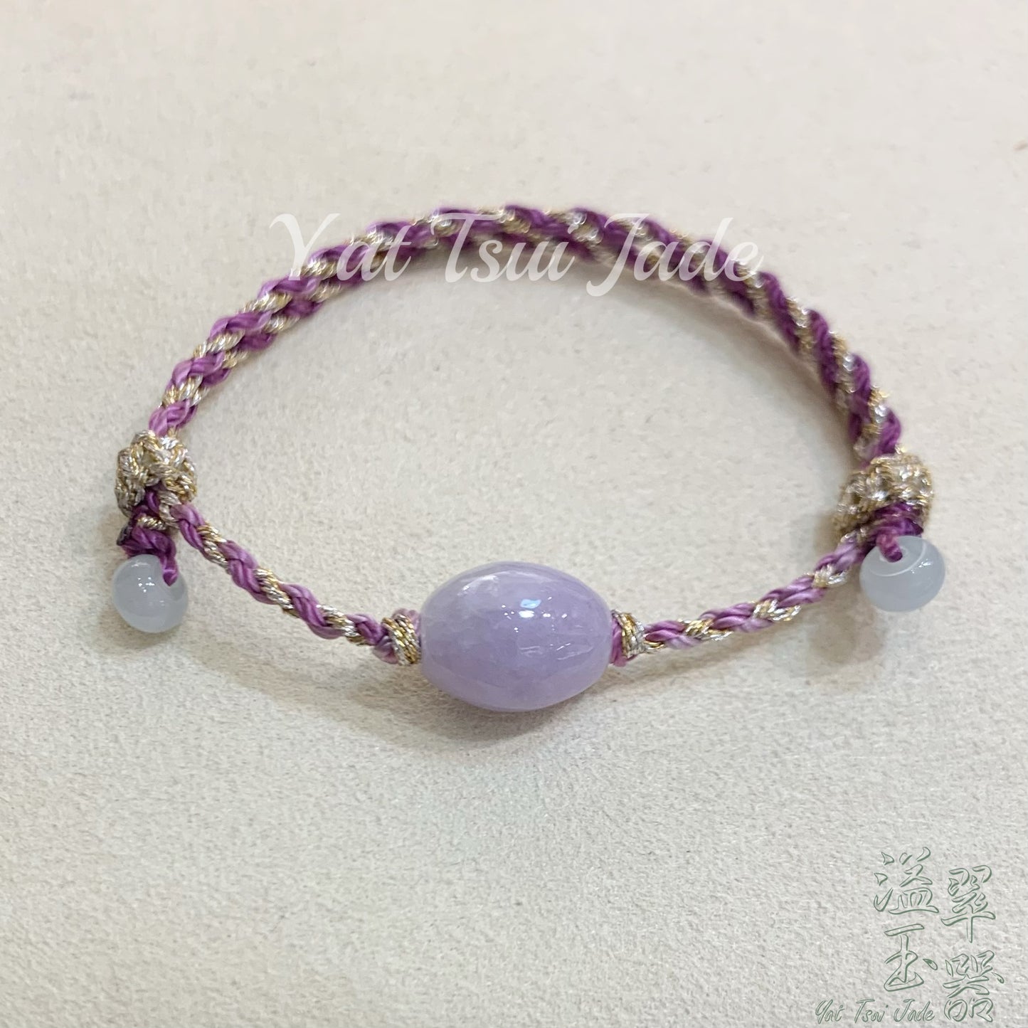 ⚠️已售出產品⚠️🌸天然緬甸紫羅蘭翡翠路路通配溢翠平安扣手繩系列🪢22109308