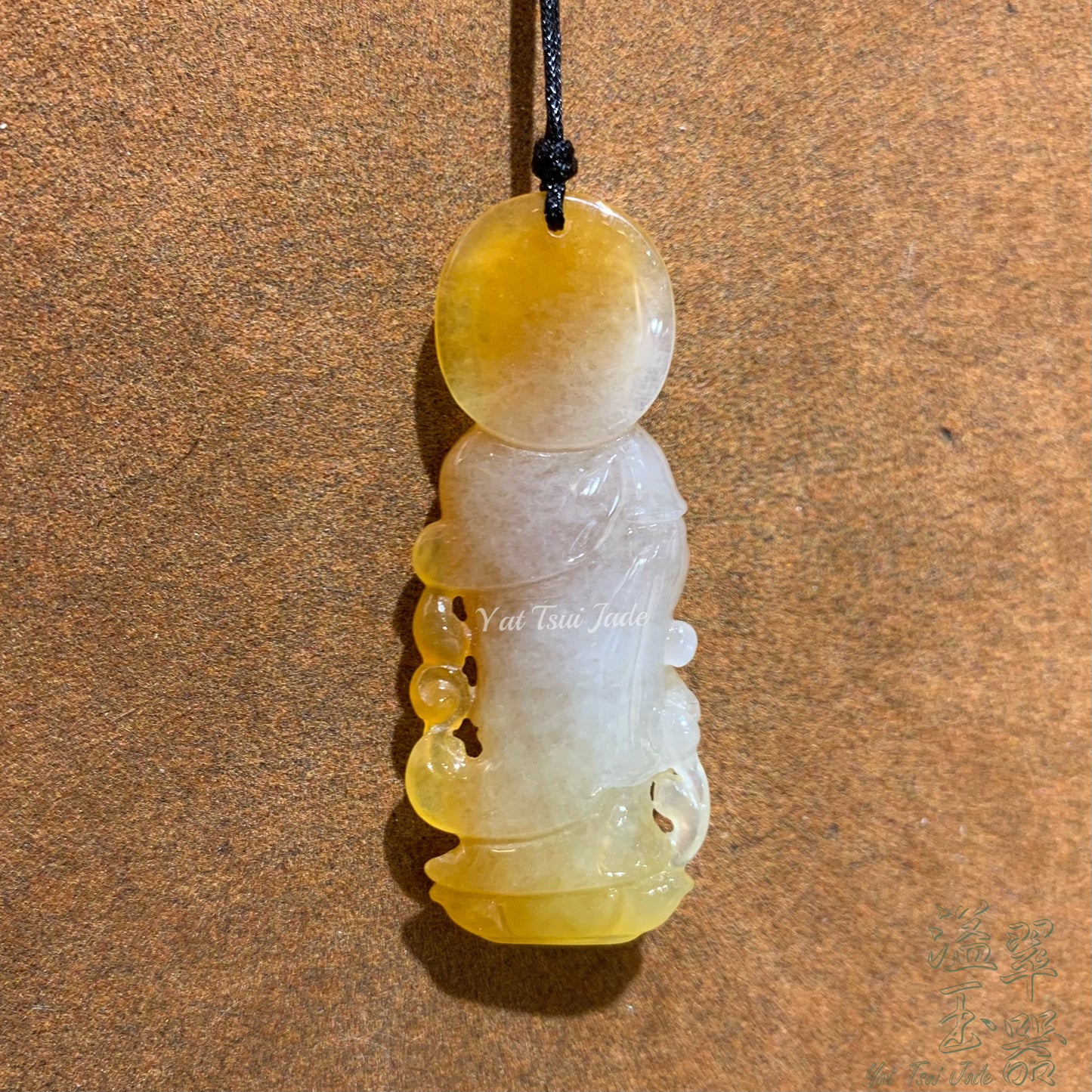 ⚠️已售出產品⚠️天然緬甸翡翠玉石🤝 觀音菩薩🙏🏻觀音娘娘面相慈祥🙏🏻 ✨高冰金翡玉觀音🥰 #觀音 T2315301