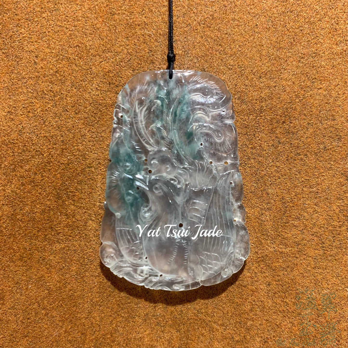 天然緬甸玉石✨高冰飄綠花如意玉鳳凰23222408