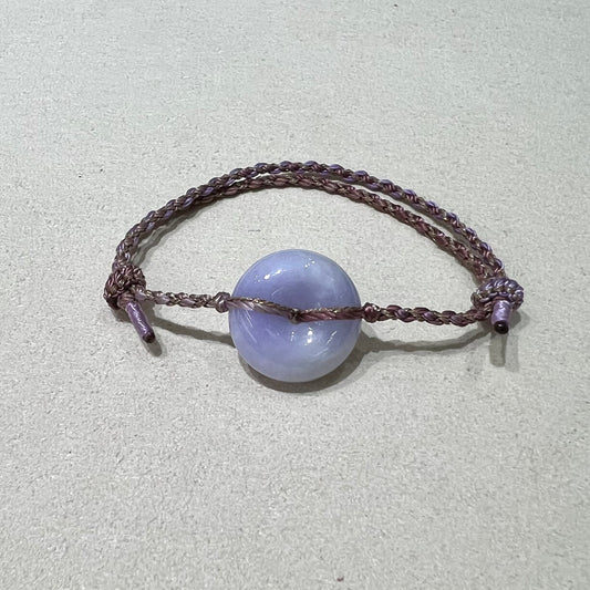 C25981855 🌸天然緬甸紫羅蘭翡翠*甜甜圈款平安扣配溢翠手繩系列