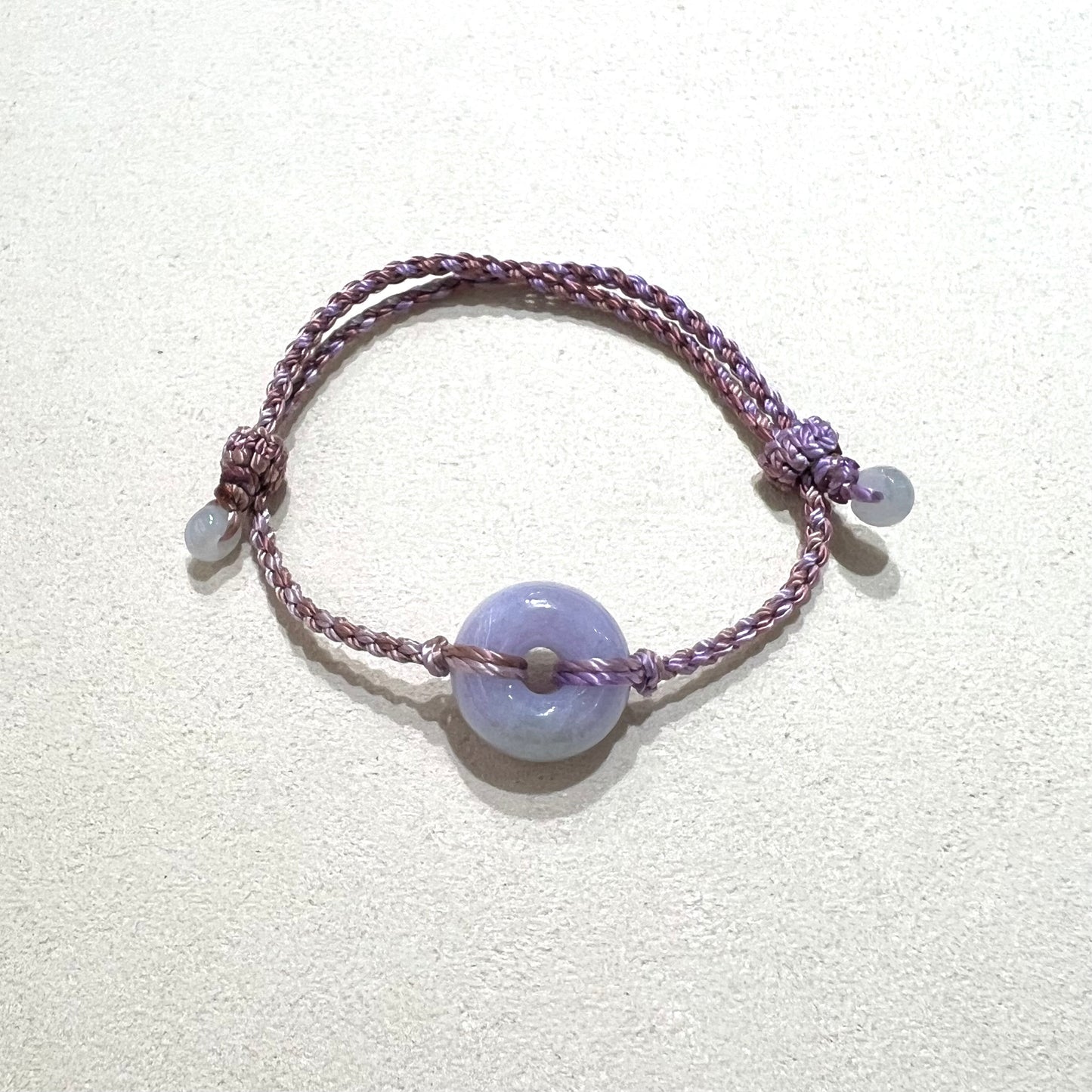 C25981846 🌸天然緬甸紫羅蘭翡翠*甜甜圈款平安扣配溢翠手繩系列
