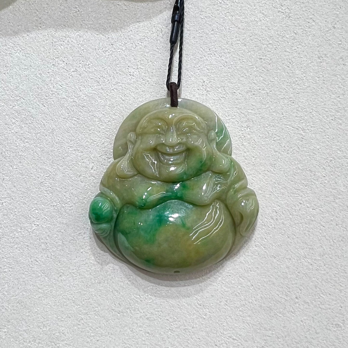 U259131417 ✨天然緬甸黃綠翡翠彌勒佛玉墜✨