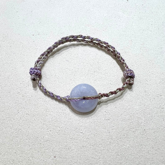 C2598717  🌸天然緬甸紫羅蘭翡翠*甜甜圈款平安扣配溢翠手繩系列