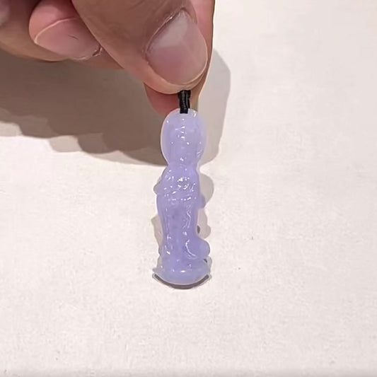 天然緬甸翡翠✨春紫觀音菩薩✨T2322322